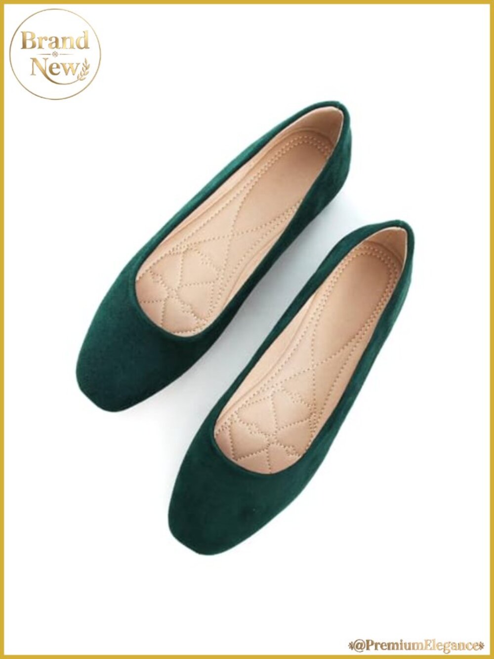 Women's Ballet Flats Comfortable Slip-On Loafers Vegan Non-Slip Padded Sole